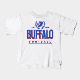 Retro Buffalo Football Vintage Crest Kids T-Shirt